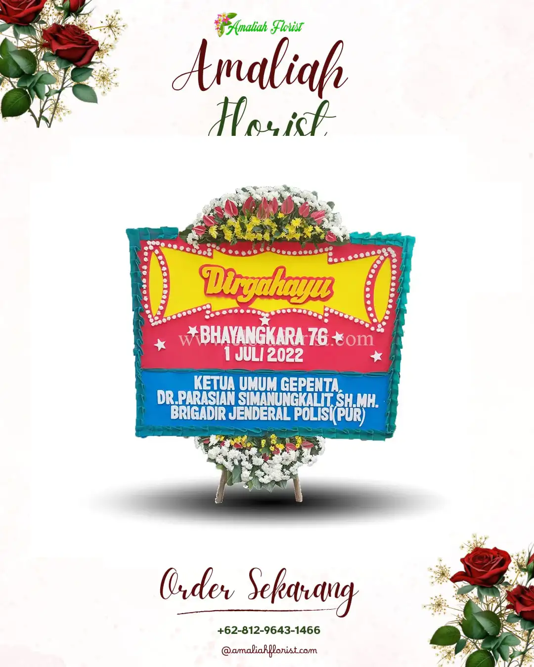 Papan Bunga HUT Ulang Tahun Kampung Bugis